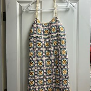 Zara crochet mini dress